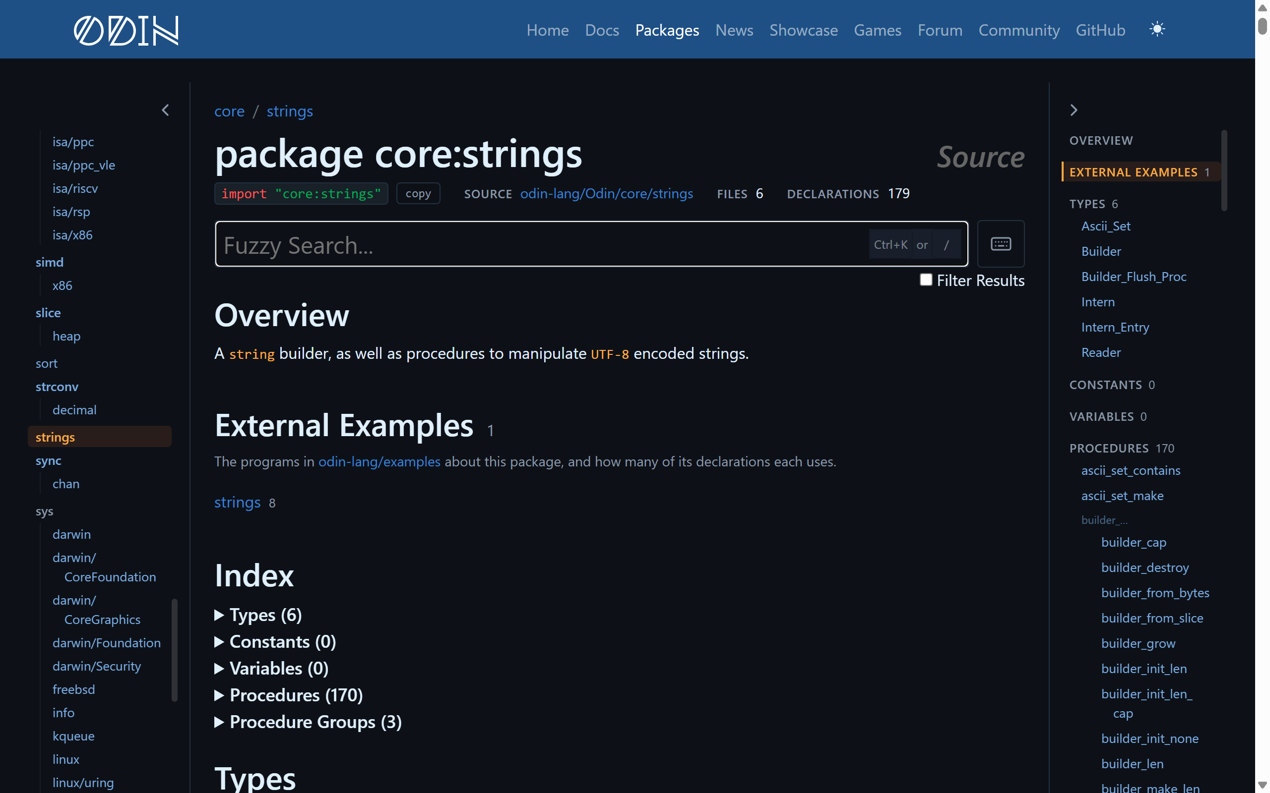 A package page